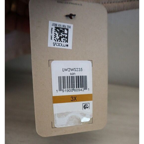 Levi’s LW2WS235 Women’s Plus Sz 3X Sand/Beige Faux Suede Collared Shacket - Picture 9 of 15